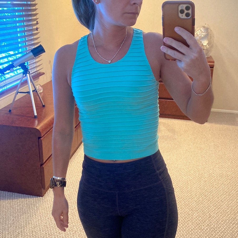 Seafoam Green stretch Crop